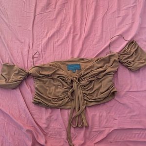 Orange crop top Anthropologie